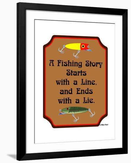 Fish Story Line Lie-Mark Frost-Framed Giclee Print