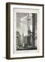 Fish Street Hill and the Monument, London, 1817-Robert Cabbel Roffe-Framed Giclee Print