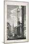 Fish Street Hill and the Monument, London, 1817-Robert Cabbel Roffe-Mounted Giclee Print