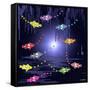 Fish Tales 3-David Sheskin-Framed Stretched Canvas