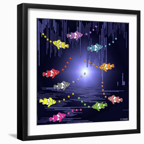 Fish Tales 3-David Sheskin-Framed Giclee Print