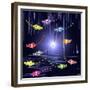 Fish Tales 3-David Sheskin-Framed Giclee Print