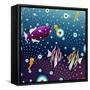 Fish Tales 8-David Sheskin-Framed Stretched Canvas