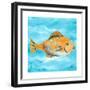 Fish Underwater II-Julie DeRice-Framed Premium Giclee Print