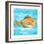 Fish Underwater II-Julie DeRice-Framed Premium Giclee Print