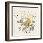 Fish Unicorn Illustration with Slogan-yusuf doganay-Framed Art Print