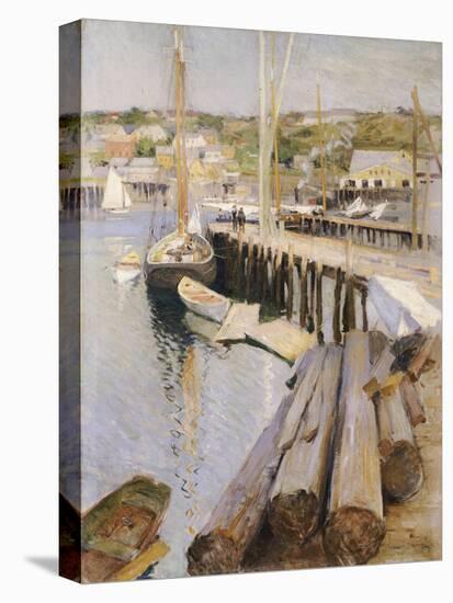 Fish Wharves, Gloucester, 1896-Willard Leroy Metcalf-Stretched Canvas