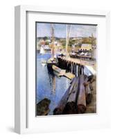 Fish Wharves, Gloucester, 1896-Willard Leroy Metcalf-Framed Giclee Print