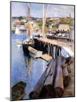 Fish Wharves, Gloucester, 1896-Willard Leroy Metcalf-Mounted Giclee Print