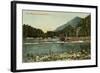 Fish Wheel on Columbia River, Oregon-null-Framed Art Print