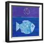 Fish With Spiral Moon-Casey Craig-Framed Art Print