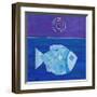 Fish With Spiral Moon-Casey Craig-Framed Art Print