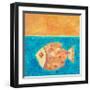 Fish With Spiral Sun-Casey Craig-Framed Art Print