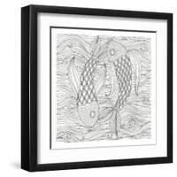 Fish Ying And Yang-Pam Varacek-Framed Art Print