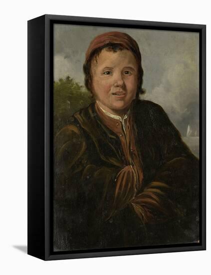 Fisher Boy, at Half Length, Hands Inserted into the Jacket-Frans Hals-Framed Stretched Canvas