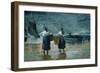 Fisher Girls by the Sea-Winslow Homer-Framed Giclee Print