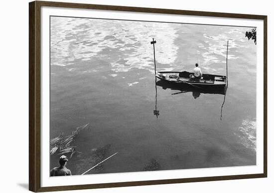 Fisher On The Seine, Paris-Jules Dortes-Framed Giclee Print