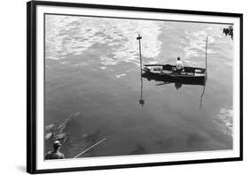 Fisher On The Seine, Paris-Jules Dortes-Framed Giclee Print