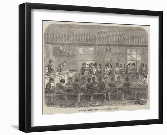 Fisher's Patent Label Manufactory, Boston-null-Framed Giclee Print