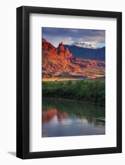 Fisher Towers Reflection Classic, Moab Utah,-Vincent James-Framed Photographic Print