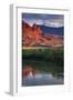 Fisher Towers Reflection Classic, Moab Utah,-Vincent James-Framed Photographic Print
