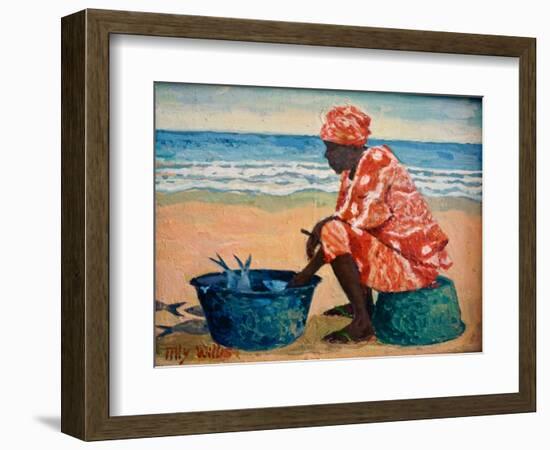 Fisher Woman 2020 (oil)-Tilly Willis-Framed Giclee Print