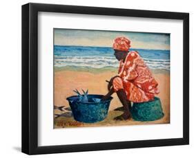 Fisher Woman 2020 (oil)-Tilly Willis-Framed Giclee Print