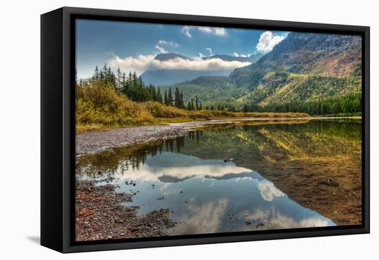 Fishercap Lake, Glacier NP, Near Kalispell and Many Glacier, Montana-Howie Garber-Framed Stretched Canvas