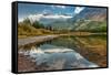 Fishercap Lake, Glacier NP, Near Kalispell and Many Glacier, Montana-Howie Garber-Framed Stretched Canvas