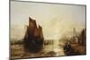 Fisherfolk Landing their Catch on Folkestone Beach-James Webb-Mounted Giclee Print