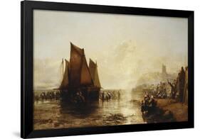 Fisherfolk Landing their Catch on Folkestone Beach-James Webb-Framed Giclee Print