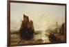 Fisherfolk Landing their Catch on Folkestone Beach-James Webb-Framed Giclee Print