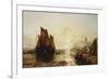 Fisherfolk Landing their Catch on Folkestone Beach-James Webb-Framed Premium Giclee Print