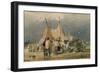 Fisherfolk on a Beach, a Storm Approaching-Richard Parkes Bonington-Framed Giclee Print