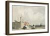 Fisherfolk on the Beach-Richard Parkes Bonington-Framed Giclee Print