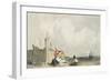 Fisherfolk on the Beach-Richard Parkes Bonington-Framed Giclee Print