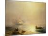 Fisherfolk on the Seashore, The Bay of Naples-Ivan Konstantinovich Aivazovsky-Mounted Giclee Print