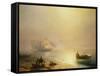 Fisherfolk on the Seashore, The Bay of Naples-Ivan Konstantinovich Aivazovsky-Framed Stretched Canvas