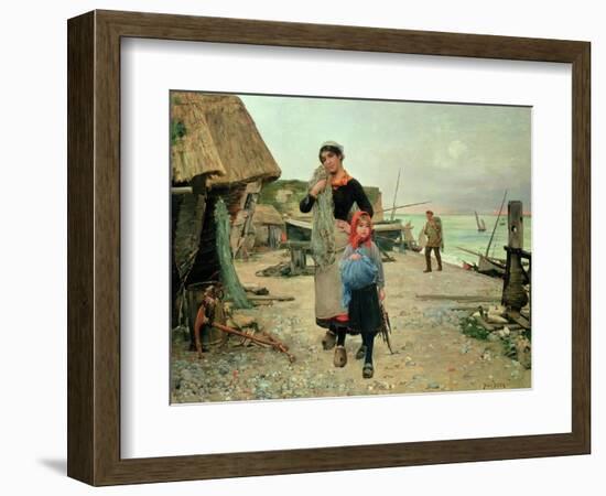 Fisherfolk Returning with their Nets, 1882-Henry Bacon-Framed Giclee Print