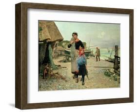 Fisherfolk Returning with their Nets, 1882-Henry Bacon-Framed Giclee Print