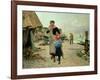 Fisherfolk Returning with Their Nets, 1882-Carl Frederic Aagaard-Framed Giclee Print