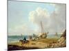 Fisherfolk Unloading their Catch in Freshwater Bay, Isle of Wight-George Morland-Mounted Giclee Print