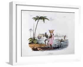 Fisherman, 1828-Jean Henri Marlet-Framed Giclee Print