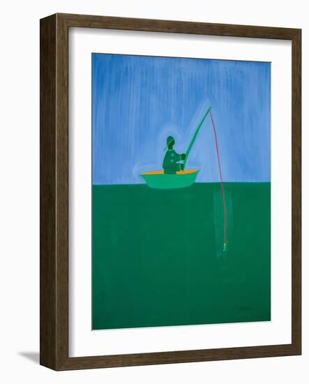 Fisherman;1998,(oil on linen)-Cristina Rodriguez-Framed Giclee Print