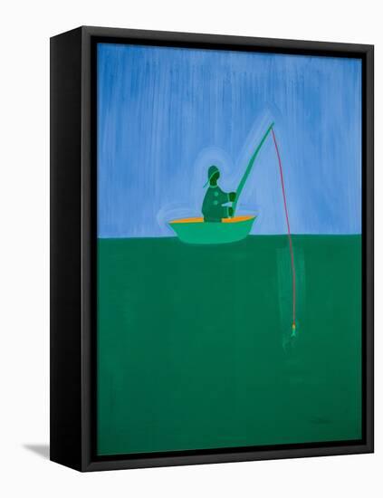 Fisherman;1998,(oil on linen)-Cristina Rodriguez-Framed Stretched Canvas