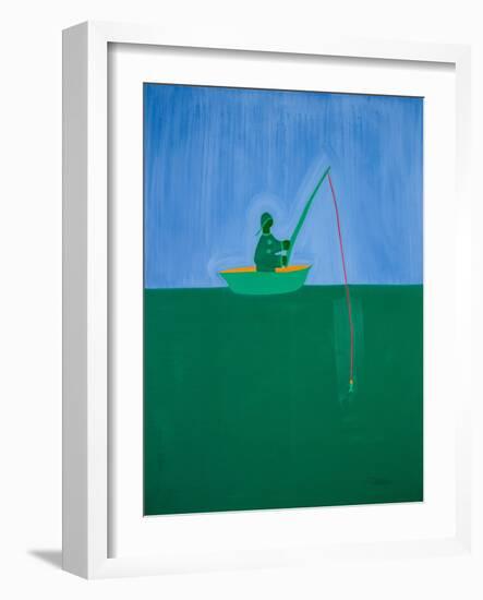 Fisherman;1998,(oil on linen)-Cristina Rodriguez-Framed Premium Giclee Print