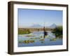 Fisherman, Agua and Pacaya Volcanoes in the Background, Monterrico, Pacific Coast, Guatemala-Michele Falzone-Framed Photographic Print