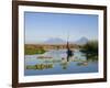 Fisherman, Agua and Pacaya Volcanoes in the Background, Monterrico, Pacific Coast, Guatemala-Michele Falzone-Framed Photographic Print