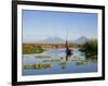 Fisherman, Agua and Pacaya Volcanoes in the Background, Monterrico, Pacific Coast, Guatemala-Michele Falzone-Framed Photographic Print