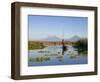 Fisherman, Agua and Pacaya Volcanoes in the Background, Monterrico, Pacific Coast, Guatemala-Michele Falzone-Framed Photographic Print